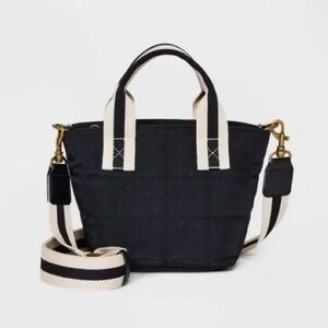 Universal Thread Black Quilted Mini Tote Bag